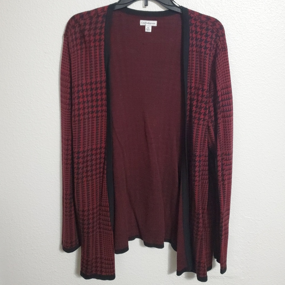 Croft and Barrow Houndstooth Cardigan